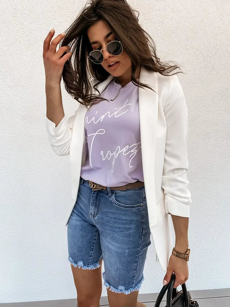 Harper - Frayed Hem Tassel Denim Shorts