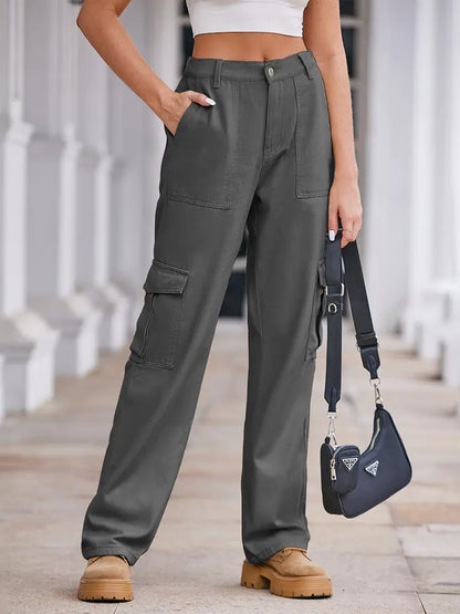 Easygoing Vintage Wash Cargo Drawstring Pants