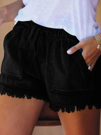 Sophia - Frayed Denim Shorts