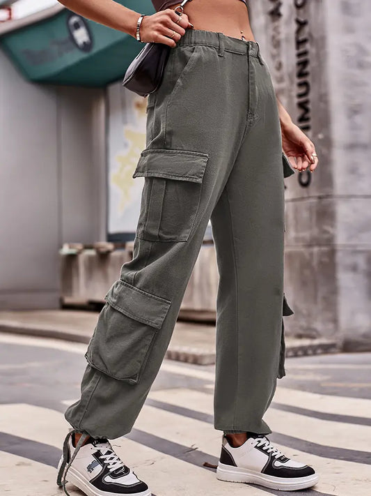 Urban Ease Relaxed Drawstring Cargo Jeans