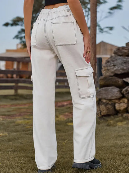 Morgan - Vintage Cargo Denim Pants