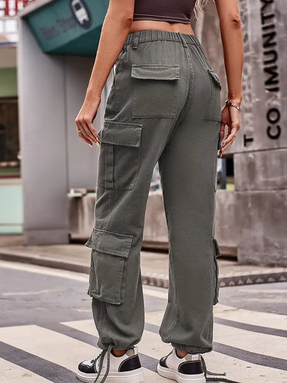 Urban Ease Relaxed Drawstring Cargo Jeans