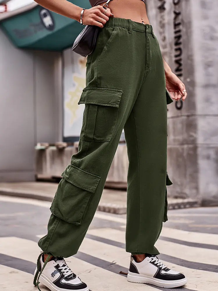 Urban Ease Relaxed Drawstring Cargo Jeans