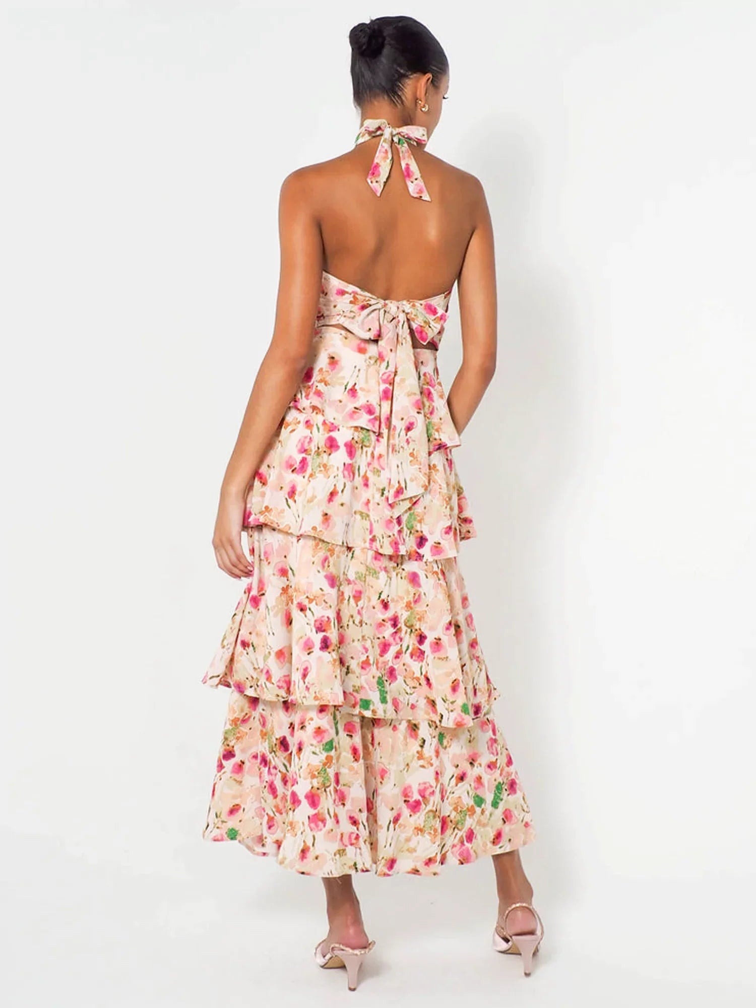 Halterneck Maxi Dress - Provence Bloom - Airnori