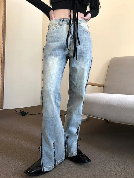 Skylar – Flare Jeans With Zipper Accents
