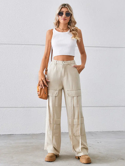 Urban Tie-Detail Heavy-Duty Cargo Jeans