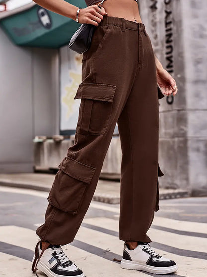 Urban Ease Relaxed Drawstring Cargo Jeans