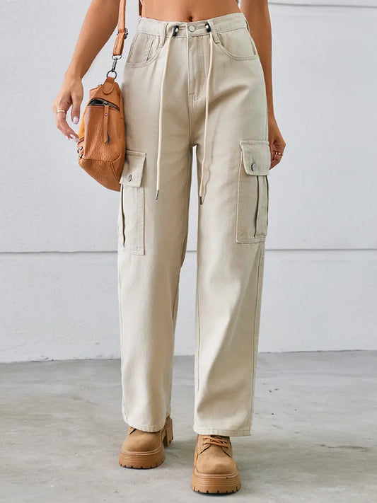 Everyday Adjustable Cargo Denim Pants