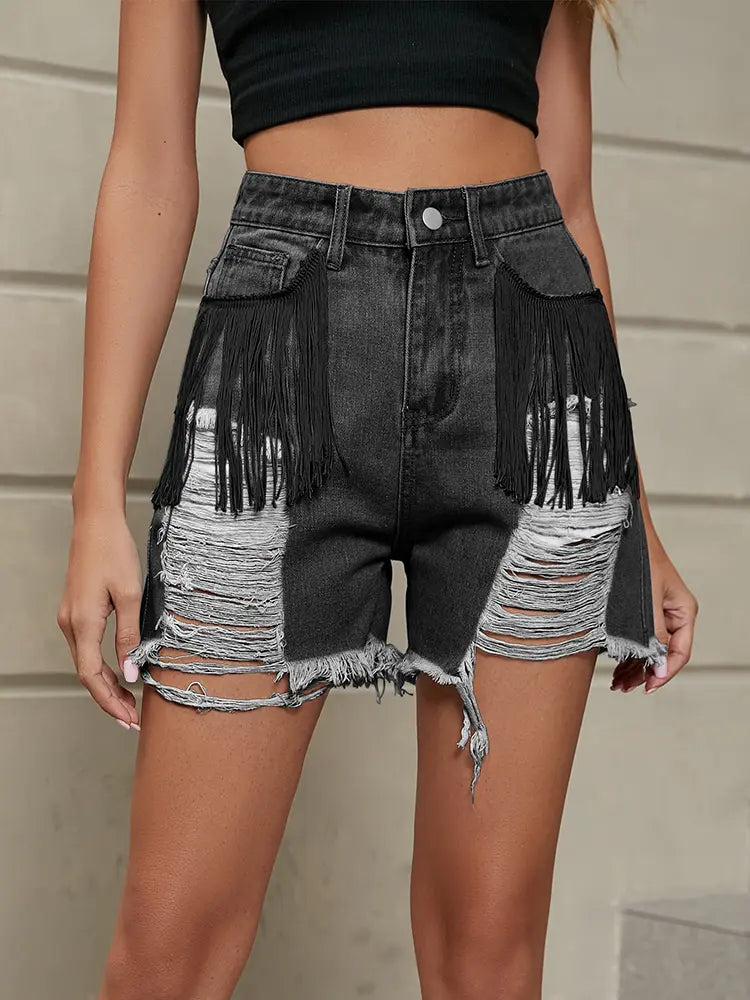 Zoe - Fringe Shorts