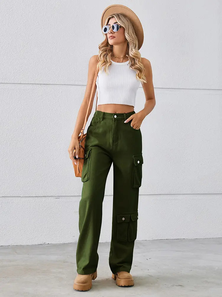 Modern Utility Pocket Denim Pants