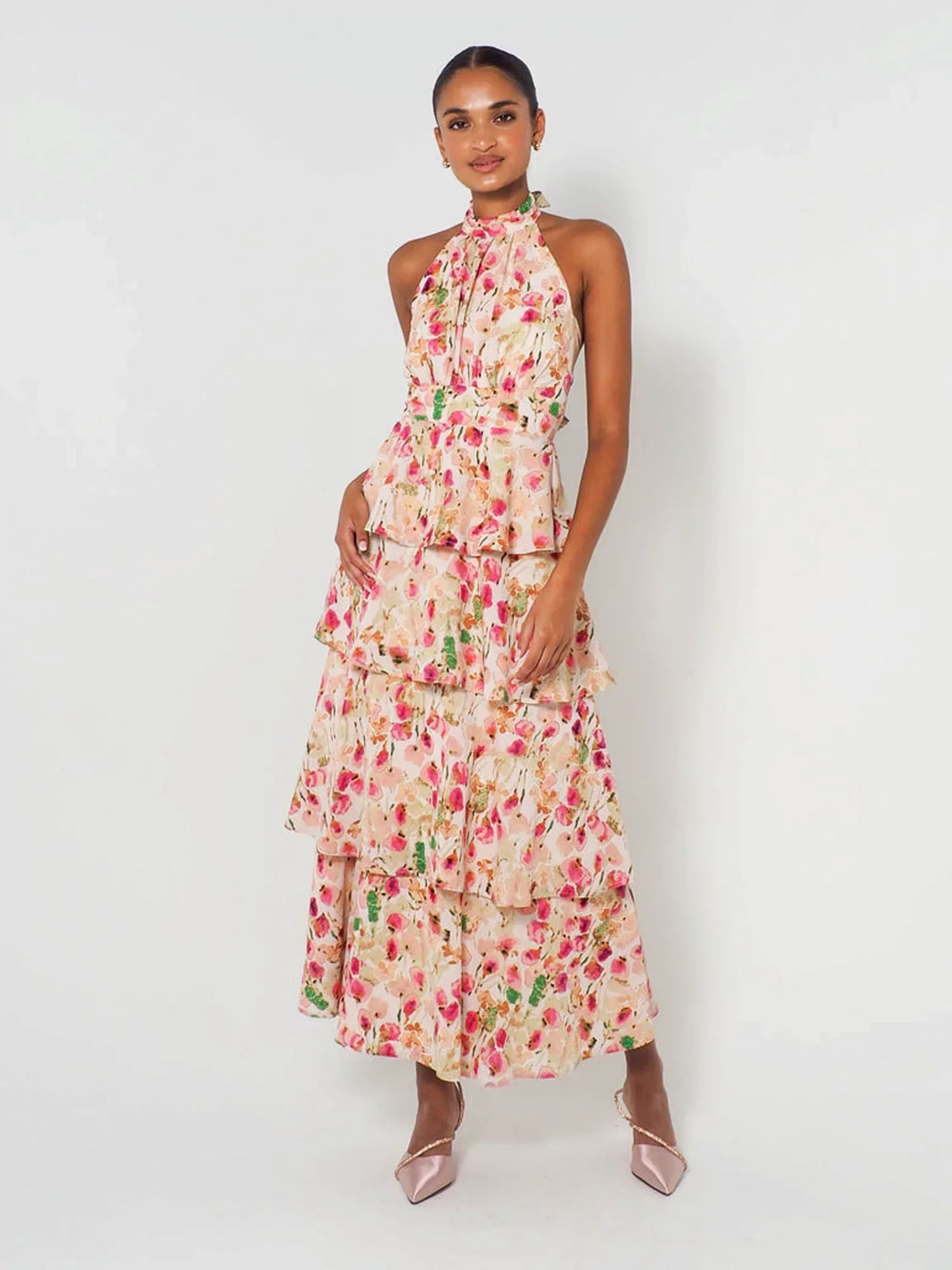Halterneck Maxi Dress - Provence Bloom - Airnori