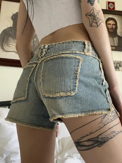 Bella – Frayed Denim Shorts With Edgy Appeal