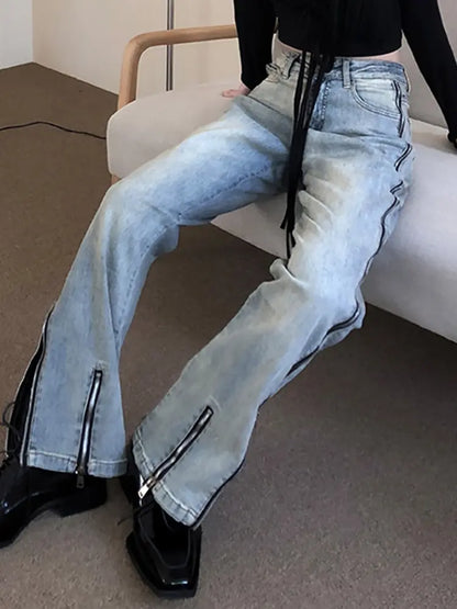 Skylar – Flare Jeans With Zipper Accents