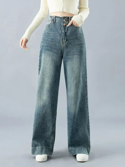 Olivia – Wide-Leg Denim Pants With Elongating Fit