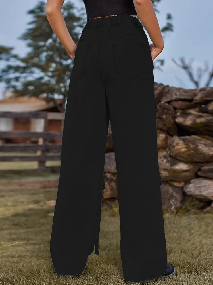 Urban Tie-Detail Heavy-Duty Cargo Jeans