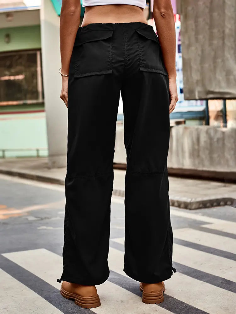 Urban Relaxed Cargo Jogger Pants with Drawstring Waist