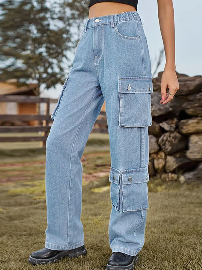 Modern Utility Pocket Denim Pants