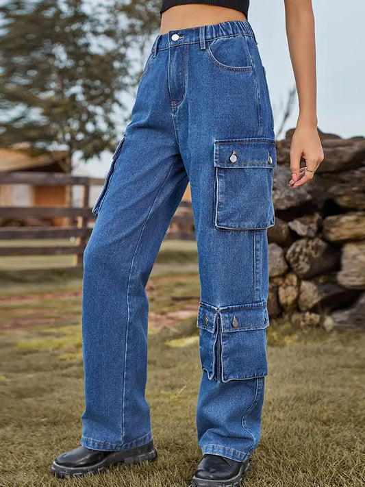 Modern Utility Pocket Denim Pants