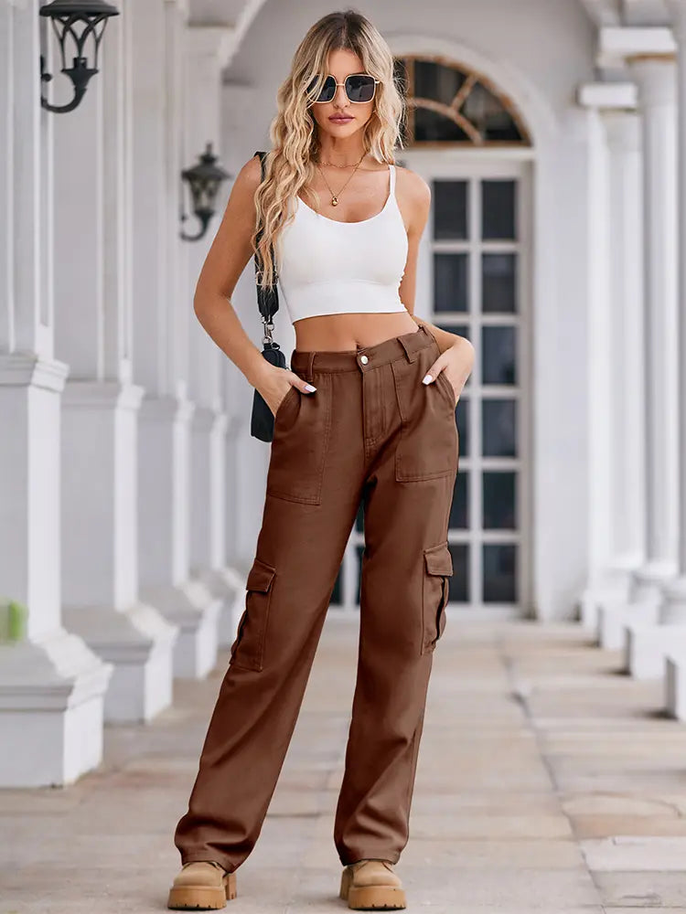 Easygoing Vintage Wash Cargo Drawstring Pants