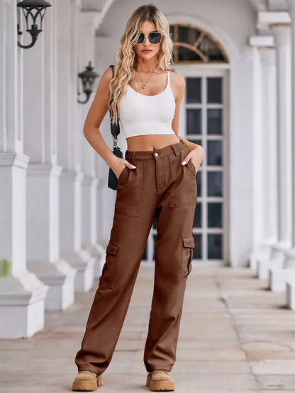 Easygoing Vintage Wash Cargo Drawstring Pants