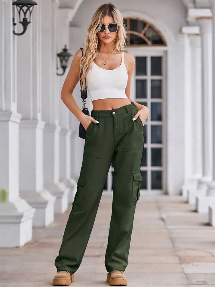 Easygoing Vintage Wash Cargo Drawstring Pants
