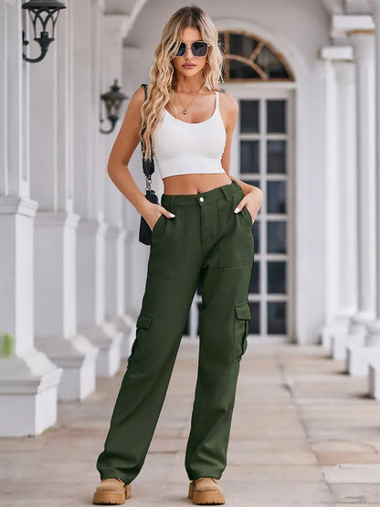 Easygoing Vintage Wash Cargo Drawstring Pants