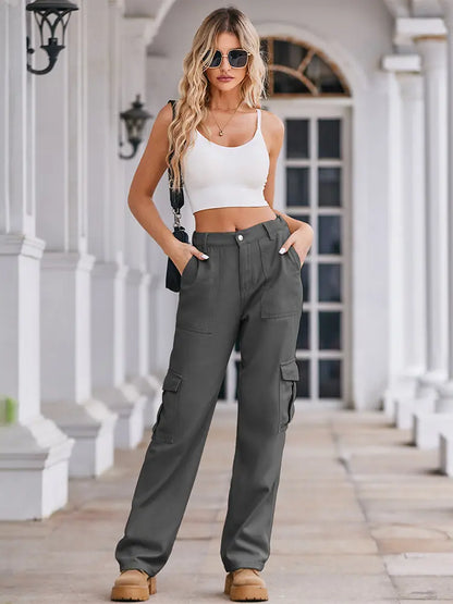 Easygoing Vintage Wash Cargo Drawstring Pants