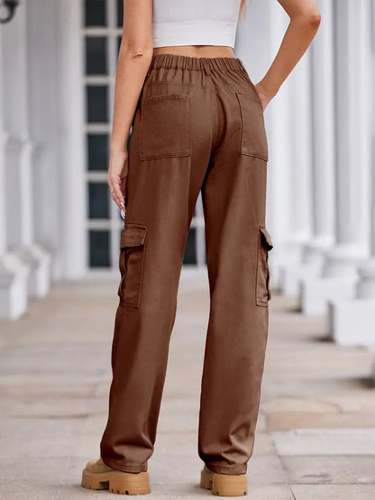 Easygoing Vintage Wash Cargo Drawstring Pants