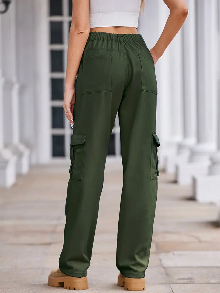 Easygoing Vintage Wash Cargo Drawstring Pants
