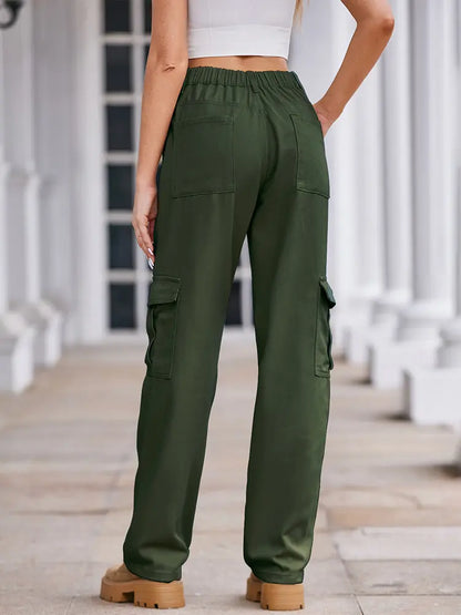 Easygoing Vintage Wash Cargo Drawstring Pants