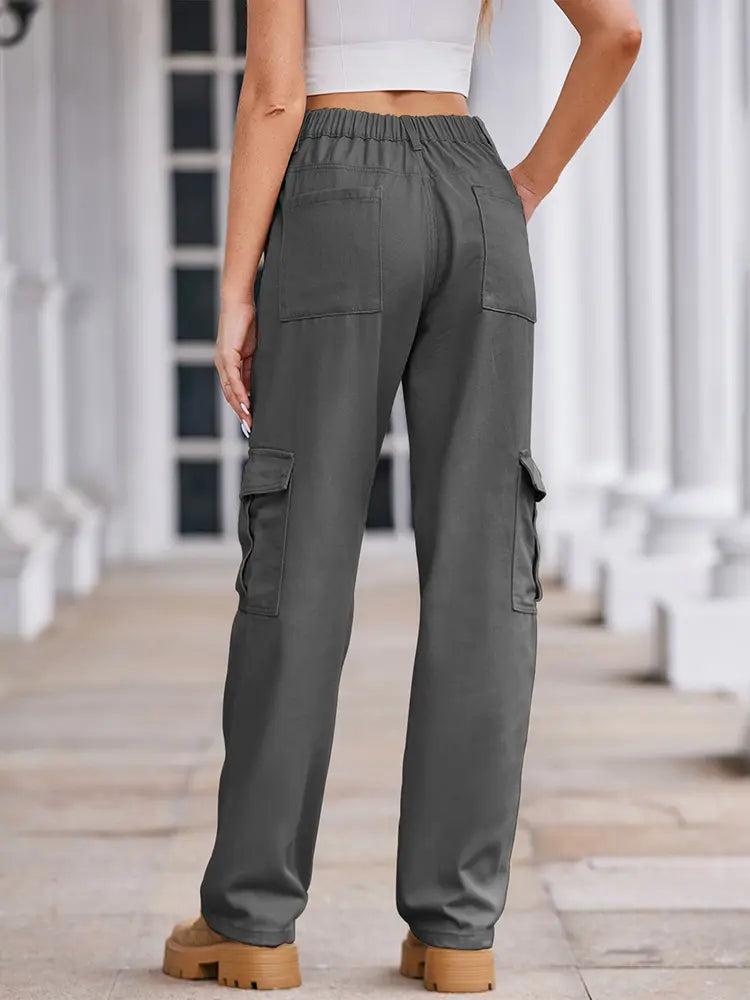 Easygoing Vintage Wash Cargo Drawstring Pants