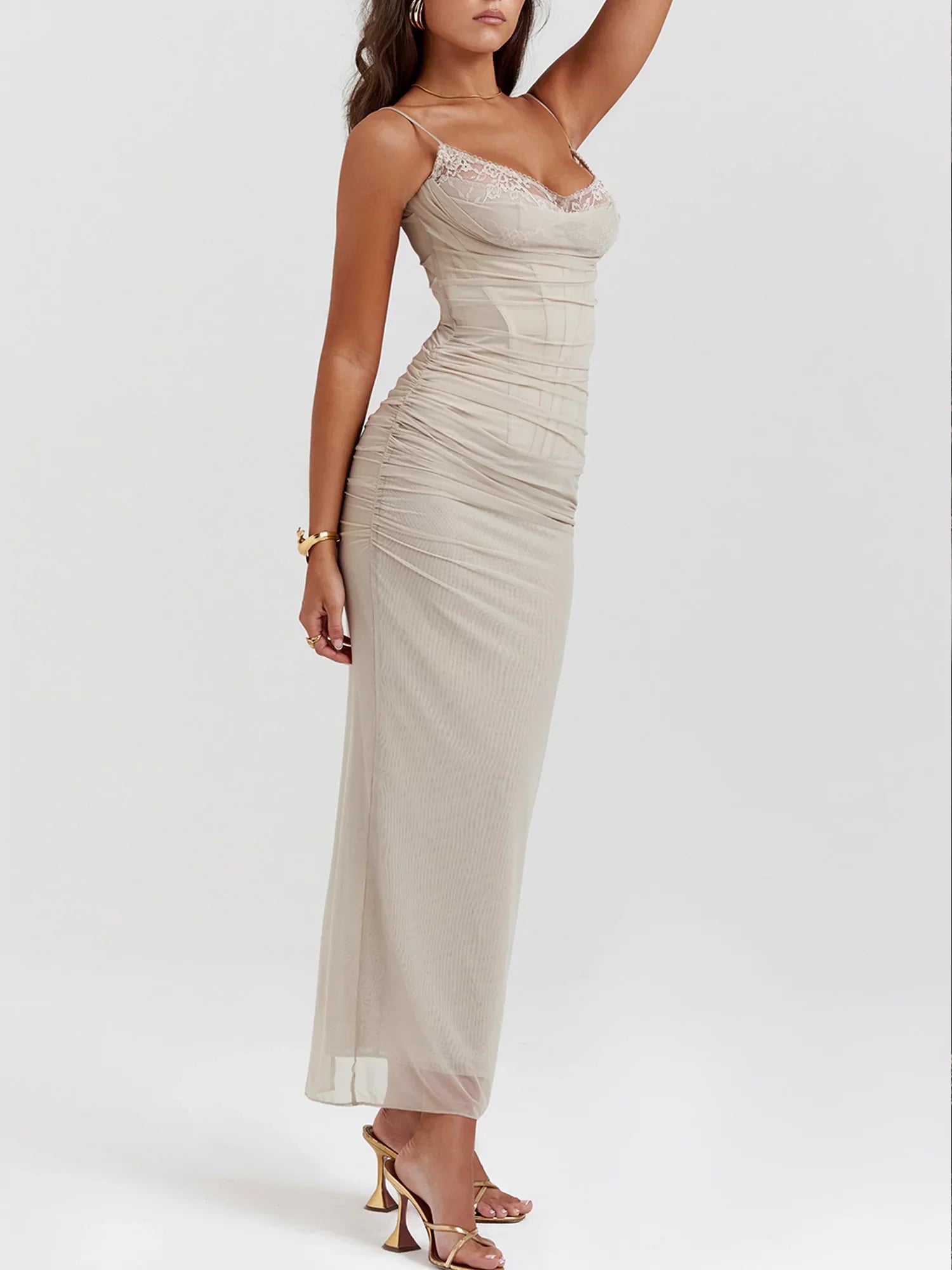 Maxi Dress Dreamscape - Light Gray Dream - Airnori