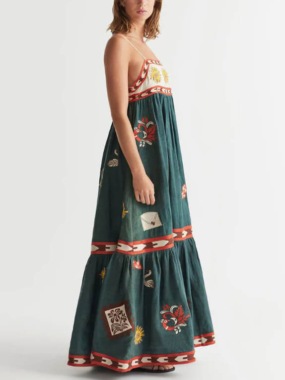 Summer Fun Unique Printed Midi Dress - Airnori