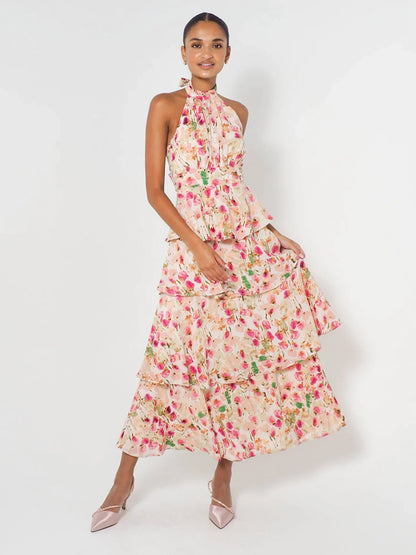 Halterneck Maxi Dress - Provence Bloom - Airnori