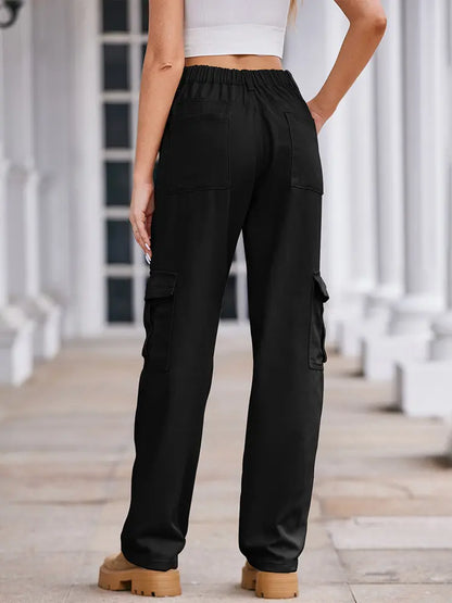 Easygoing Vintage Wash Cargo Drawstring Pants