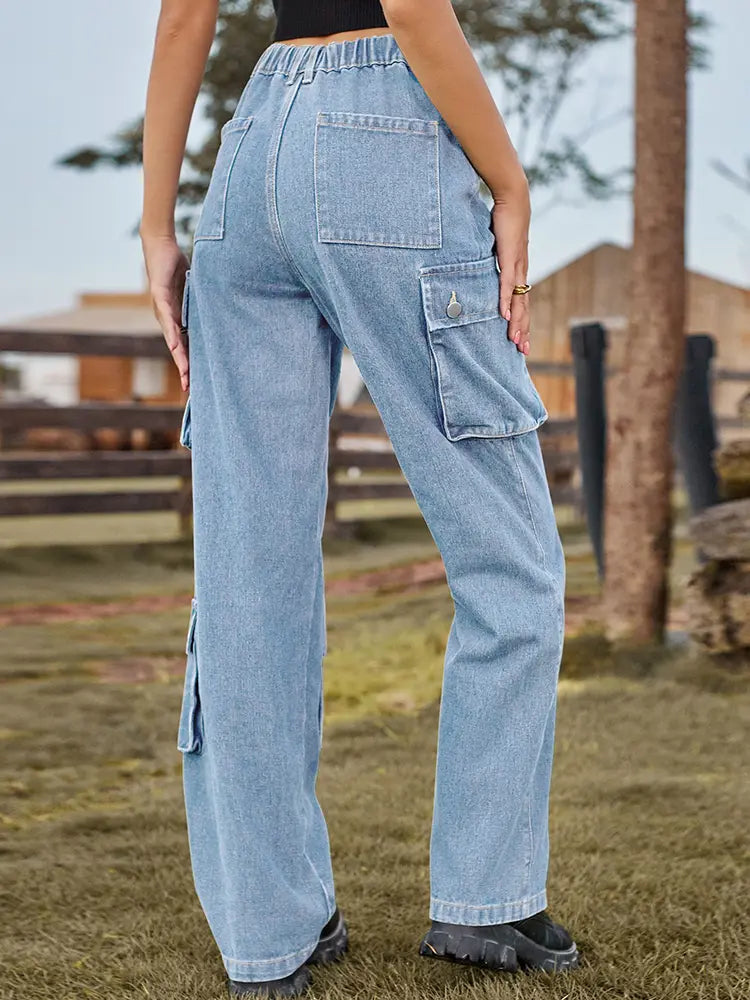 Modern Utility Pocket Denim Pants