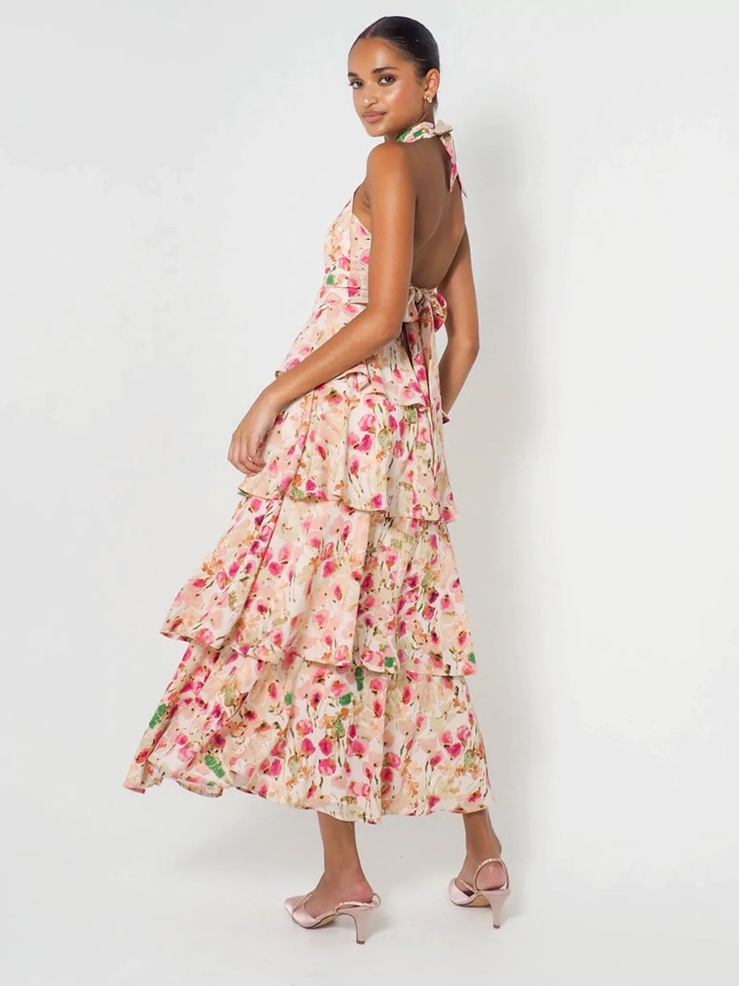 Halterneck Maxi Dress - Provence Bloom - Airnori