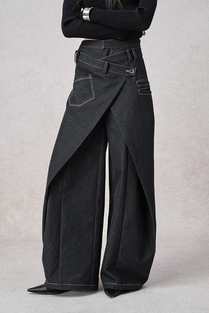Symphony Layers Double Waist Wide-Leg Jeans