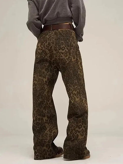 Urban Wild High-Rise Leopard Print Jeans
