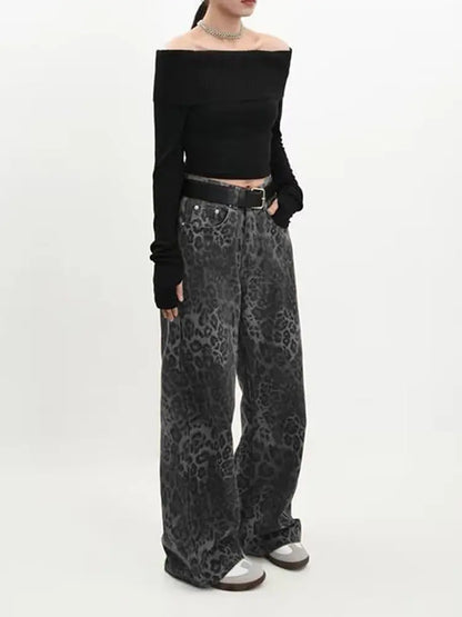 Urban Wild High-Rise Leopard Print Jeans