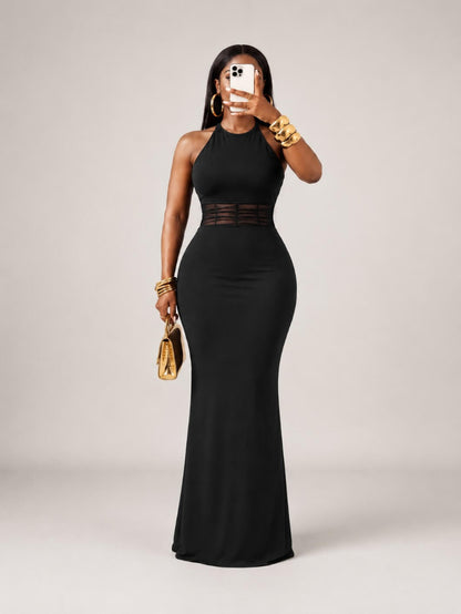 Black Panel Mermaid Maxi