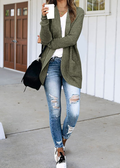 Cable Knit Longline Cardigan