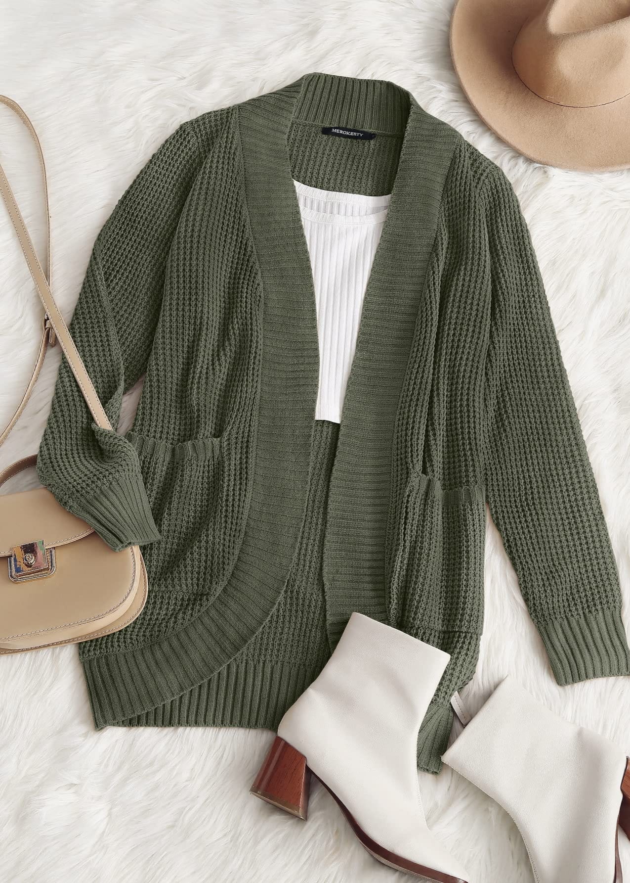 Cable Knit Longline Cardigan