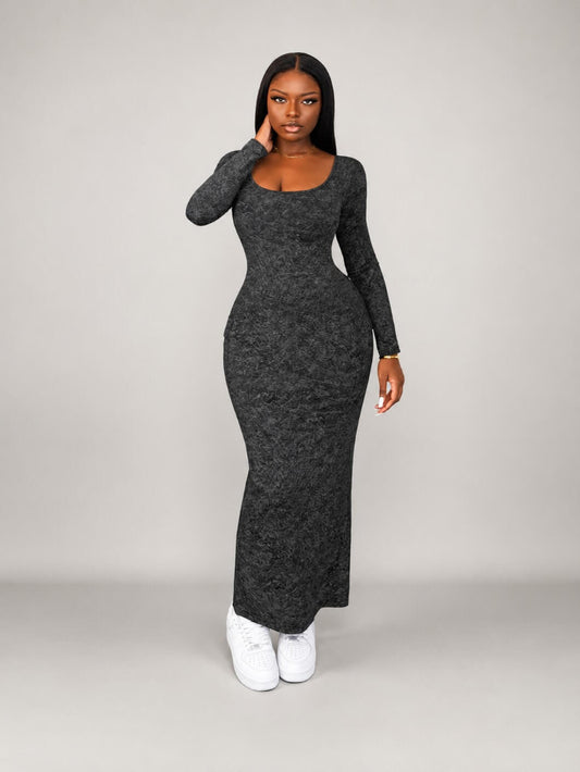 Charcoal Curve Rib Maxi