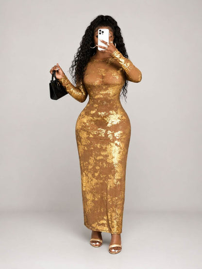 Golden Aura Glitter Maxi