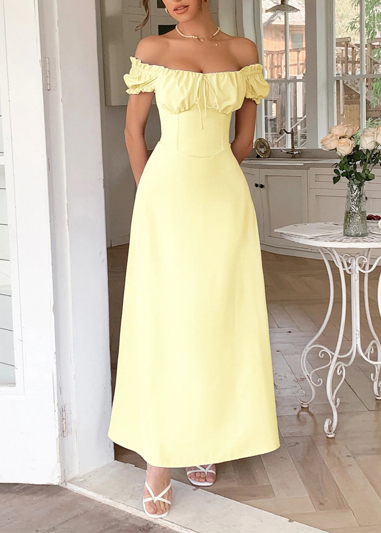 Ivory Empire Guest Dress
