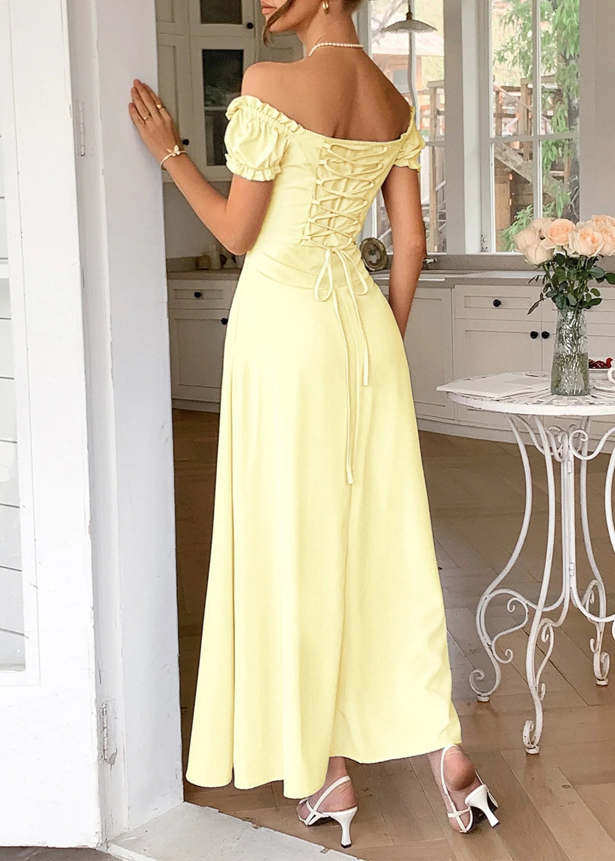 Ivory Empire Guest Dress