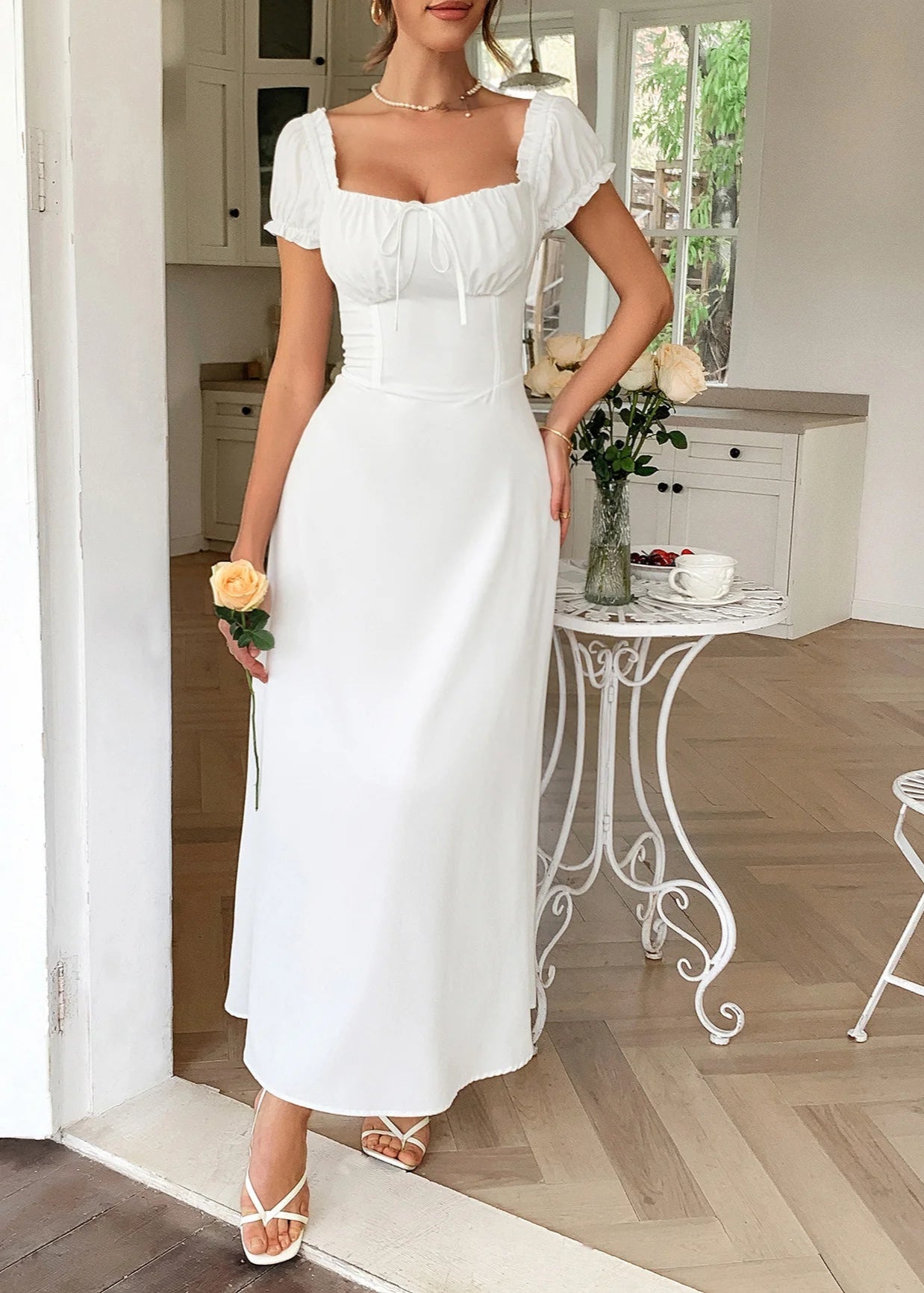 Ivory Empire Guest Dress