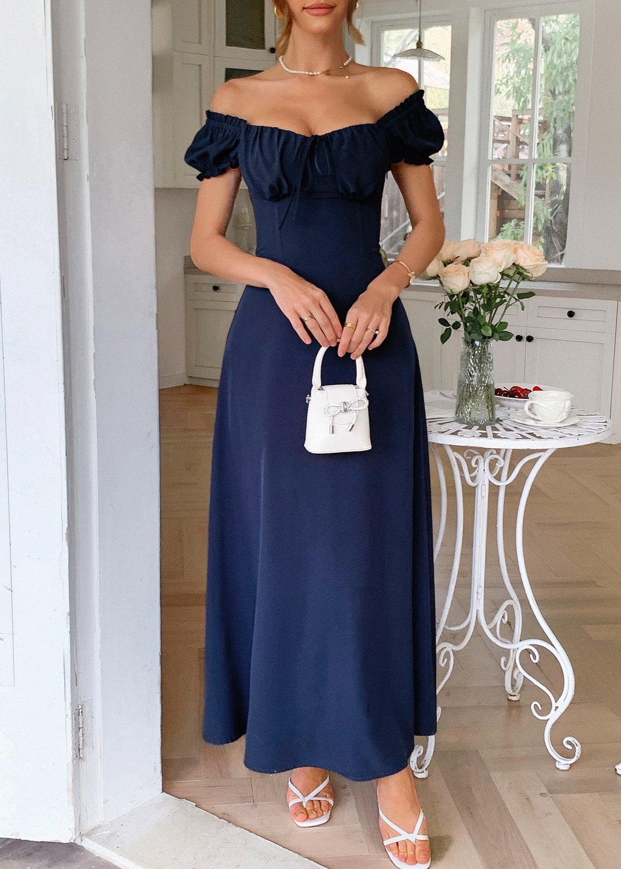 Ivory Empire Guest Dress