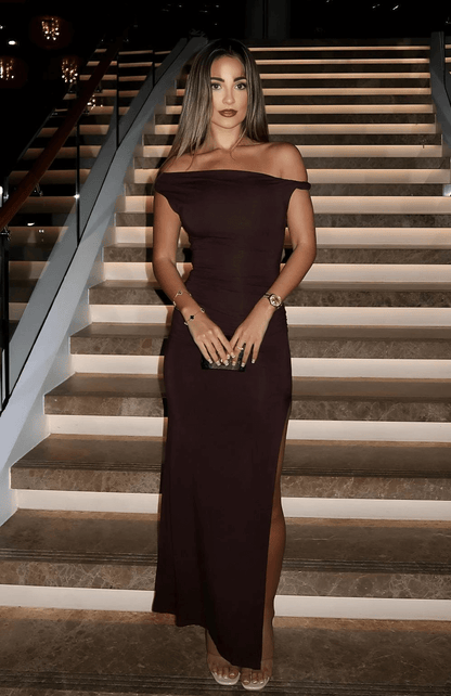 Luna - Elegant Off Shoulder Maxi Gown